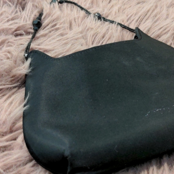 Hillard and Hanson Satin Black Handbag - Picture 3 of 3